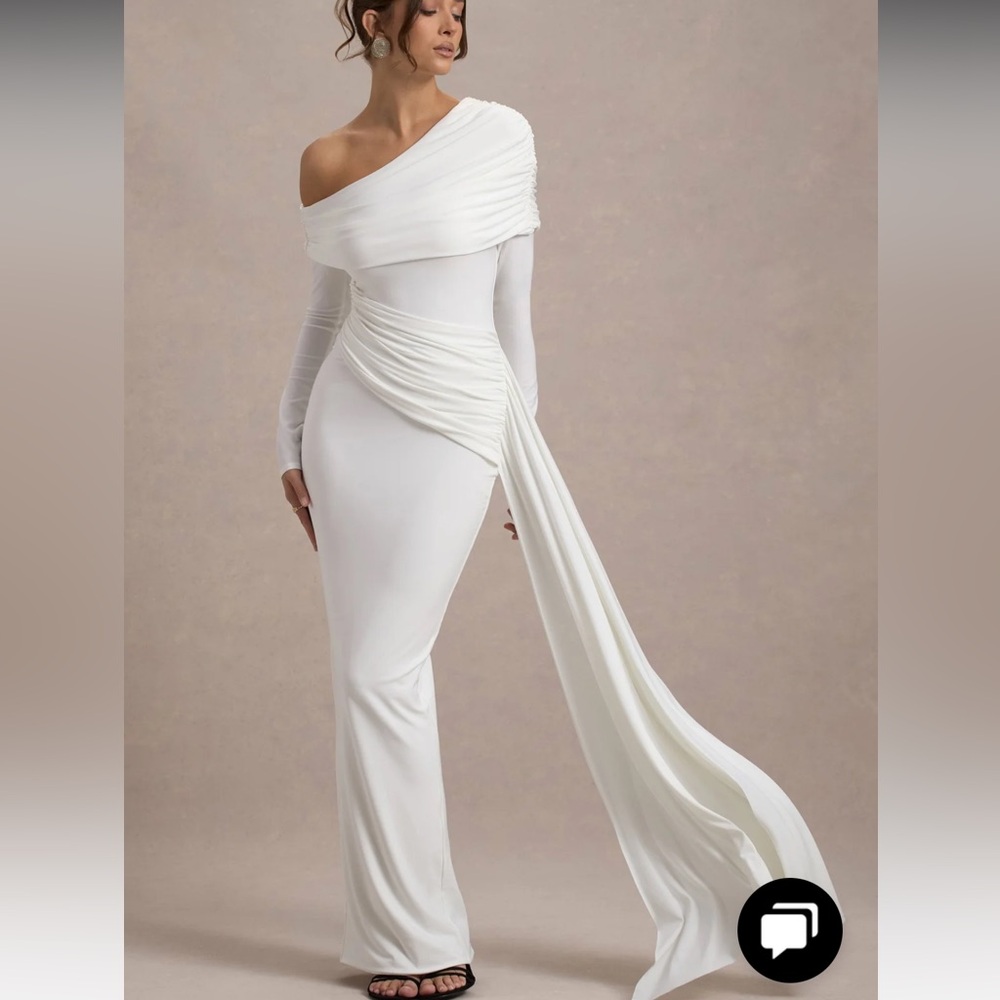 Elegant White Off-Shoulder Dress club l London